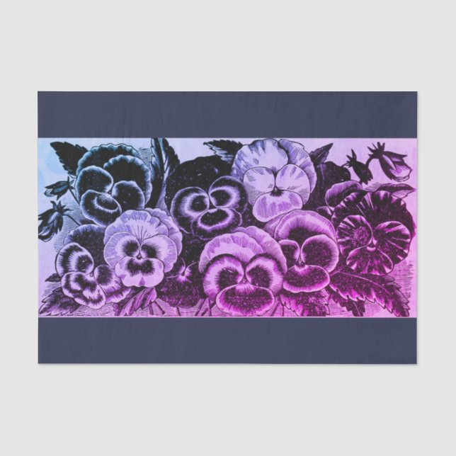Custom 10lb Tissue Paper, PANSIES Paper (Front)