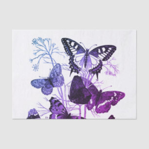 Custom 10lb Tissue Paper, White BUTTERFLIES Tissue Paper