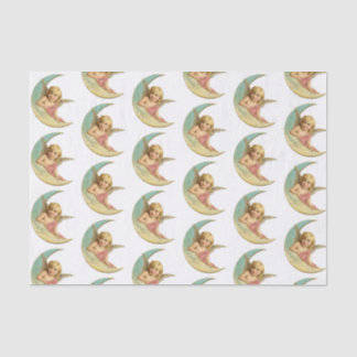 Custom 10lb Tissue Paper, White CHERUB AND MOON Paper