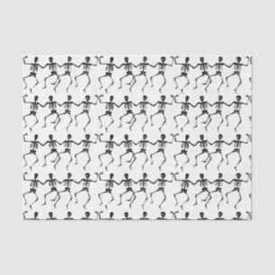Custom 10lb Tissue Paper, White SKELETON Tissue Paper