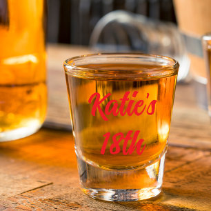 Custom 10th 18th 20th 30th 40th 50th 60th Birthday Shot Glass