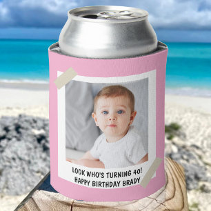 Custom 10th 20th 30th 40th 50th 60 Birthday Party Can Cooler