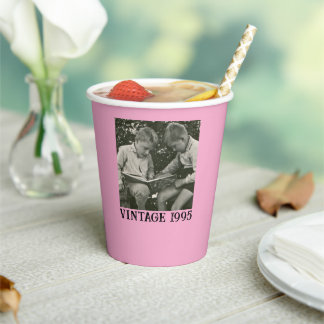 Custom 10th 20th 30th 40th 50th 60 Birthday Party Paper Cups