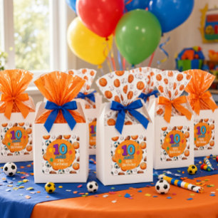 Custom 10th Birthday Sports Theme Stickers