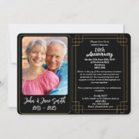 Custom 10th Tin Wedding Anniversary Invitation