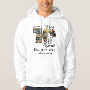Custom 10th wedding anniversary 11 photo collage hoodie