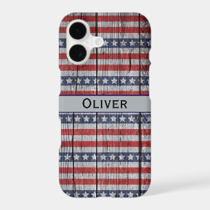 Custom 11 - 17, Rustic Red Blue Stars & Stripes