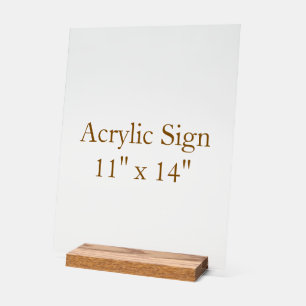 custom 11" x 14" acrylic sign