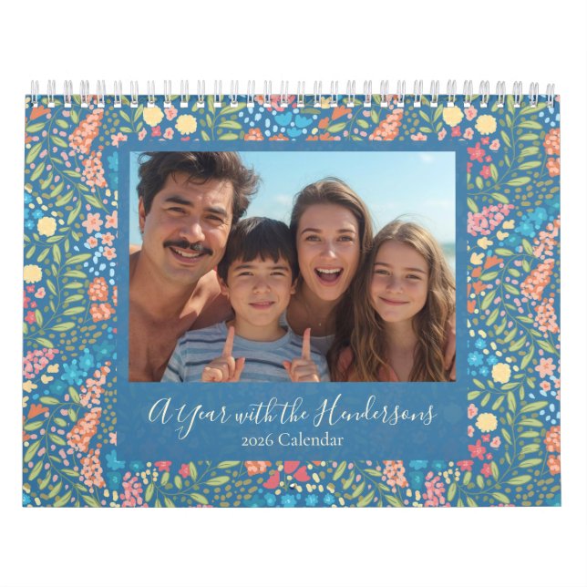 Custom 12-Month Photo Calendar – Holiday Gift (Cover)