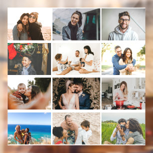  Custom 12 Photo Collage Business Personalized Window Cling