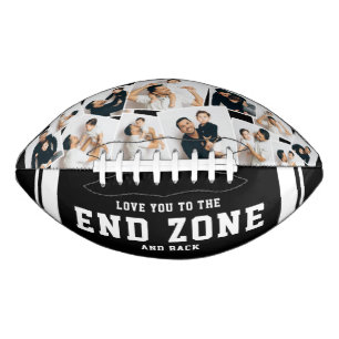 Custom 12 Photo Collage “Love You to the End Zone” Football