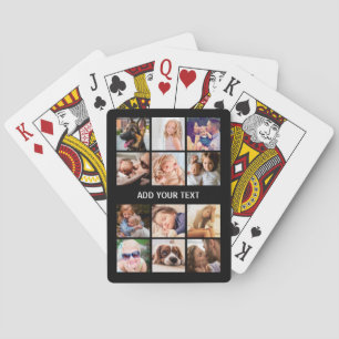 Custom 12 Photo Collage Playing Cards