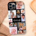 Custom 12 Photo Collage Your Colour Case-Mate iPho Case-Mate iPhone 14 Case<br><div class="desc">Create your own personalized, custom colour photo cell phone case utilizing this photo collage template with 12 pictures in different shapes and sizes to accommodate a variety of images and your name, monogram or other text in your choice of font styles (shown in a modern hand lettered typography in white...</div>