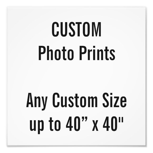 Custom 12" x 12" Photo Print (or any custom size) (Front)