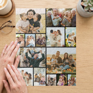 Custom 14 Photo Collage Jigsaw Puzzle