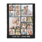Custom 14 Photo Collage Personalized Black