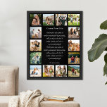 Custom 14 Photo Collage Poem Poster<br><div class="desc">Create your own custom photo collage poster featuring 14 of your favourite pictures alongside a personalized poem or quote text in script calligraphy.</div>