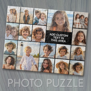 Custom 18 Photo Collage All Over Jigsaw Puzzle