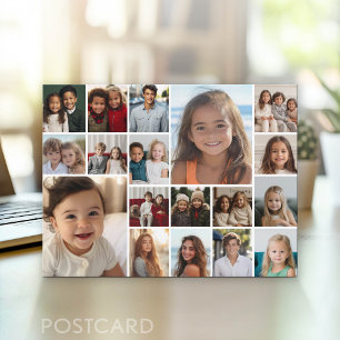 Custom 18 Photo Collage All Over Postcard
