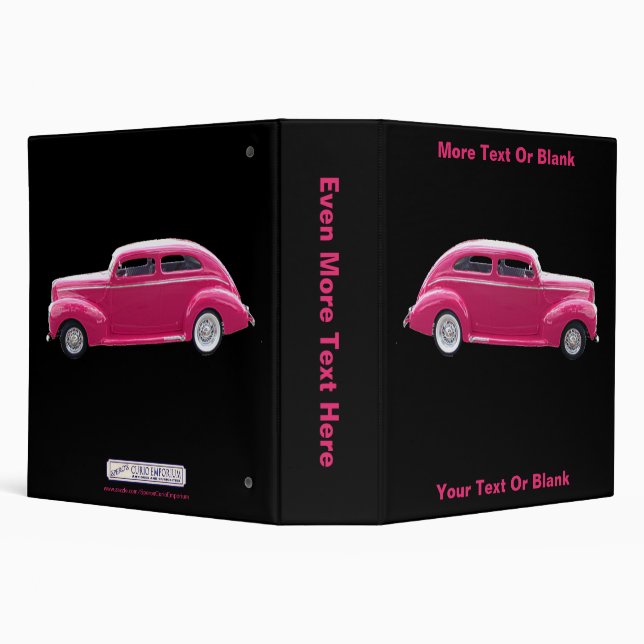 Custom 1940 Famous American Make Sedan Binder (Background)