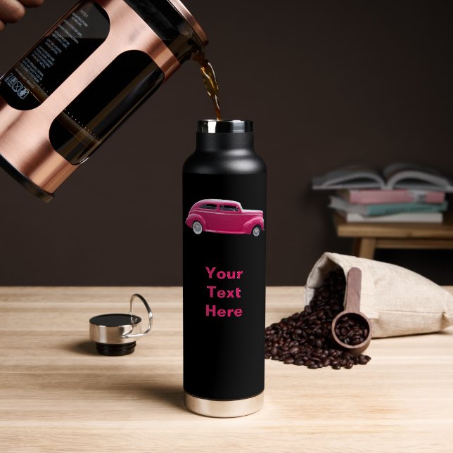 Custom 1940 Famous American Make Sedan Water Bottle (Coffee (Rotated))