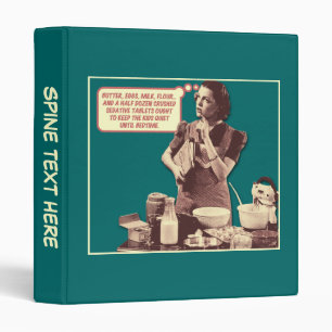 Custom 1" Binder - Sleepytime Cake Retro Mom