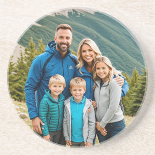 Custom 1 Photo Family Sandstone Coaster