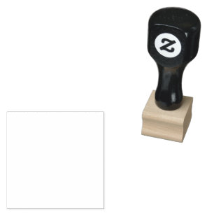 Custom 1" x 1" Rubber Stamp, Ink Pad Colour = None Rubber Stamp