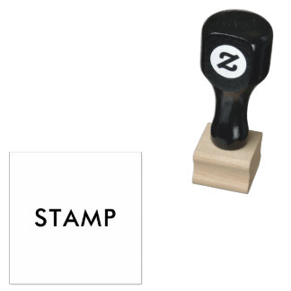 Custom 1" x 1" size rubber stamp