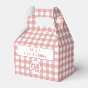 Custom 1st Birthday Cute Pastel Pink Onederful Favor Box