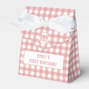 Custom 1st Birthday Cute Pastel Pink Onederful Favor Box