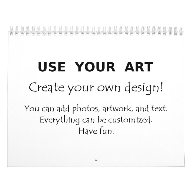 Custom 2013 calendars with your art or photos (Cover)