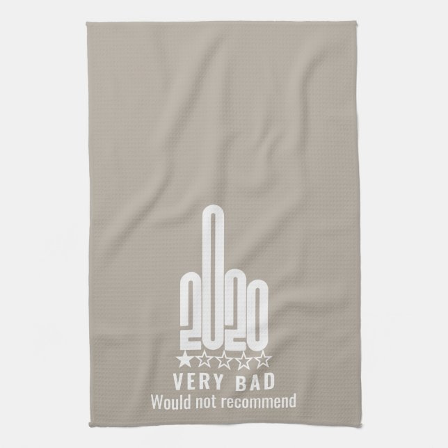 Custom 2020 Middle Finger Review Wouldnt Recommend Kitchen Towel (Vertical)