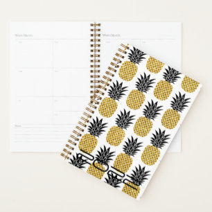 Custom 2022 Cute Gold Pineapple Weekly Monthly Planner