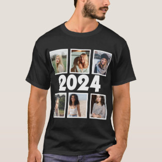 Custom 2024 6 Photo Collage T-Shirt