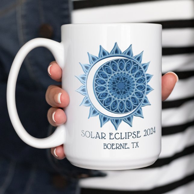 Custom 2024 Eclipse Coffee Mug (Solar eclipse coffee mug)