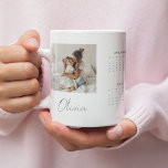 Custom 2025 Calendar Mug with Photo & Name |<br><div class="desc">Create a unique and practical keepsake with this custom 2025 calendar mug featuring your favourite photo and name personalization. Perfect for staying organized while enjoying your morning coffee or tea, this mug combines functionality and sentimentality. Whether it’s a gift for a loved one or a special treat for yourself, this...</div>