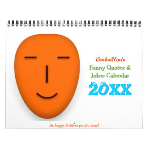 Custom 2025 New Year Funny Quotes Jokes Desk Wall Calendar