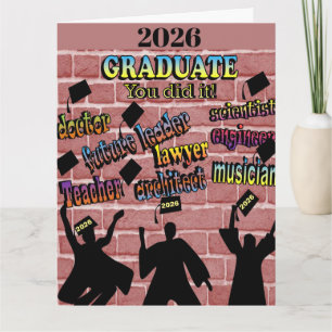 Custom 2026 You Did It Graduate Graduation Card