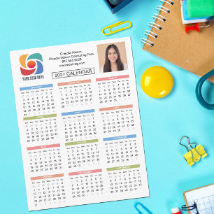 Custom 2027 Calendar Business Logo Company Postcard