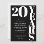 Custom 20 30 40 50 Years Business Anniversary Invitation<br><div class="desc">Celebrate two decades of achievement with our Personalized 20 Years Invitation. Perfect for business milestones, work anniversaries, or any significant occasion, this invitation allows you to customize all text to reflect any number of years. The background colour is also fully editable, letting you tailor the design to match your event's...</div>