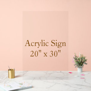 custom 20" x 30" acrylic sign