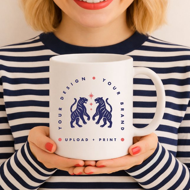 Custom 20oz Jumbo Mug | Your Design Upload XL Mugs (Upload your artwork and turn this jumbo coffee mug into custom merch, branding, or a stylish gift)