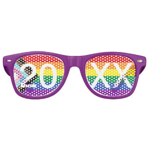 Custom 20XX Progress Pride Purple Retro Sunglasses