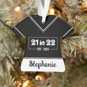 Custom 21st Birthday 21 in 22 Est 2001 Birthday Ornament