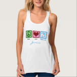 Custom 21st Birthday Tank Top<br><div class="desc">21st Birthday! Cute. Peace Love 21 in blue on a pretty tank top for a girl celebrating twenty one years.</div>