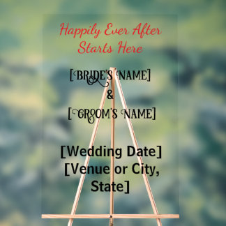 Custom 24" x 36" Wedding Acrylic Signs