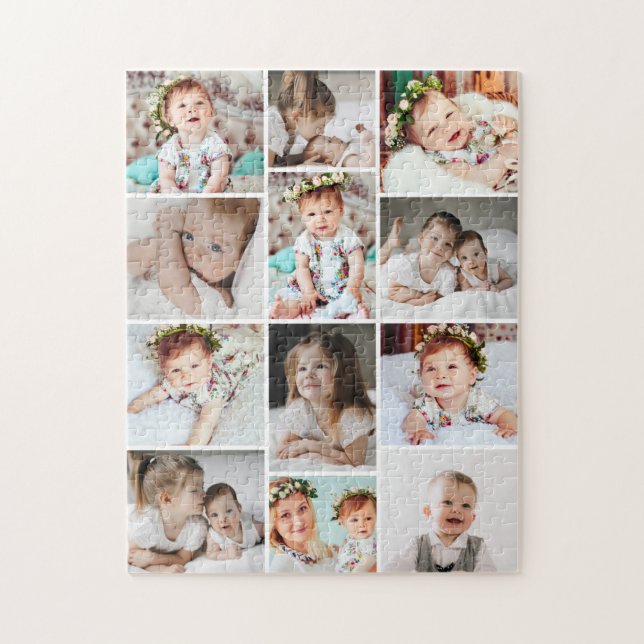 Custom 252 Piece Multi Photo Collage Jigsaw Puzzle (Vertical)