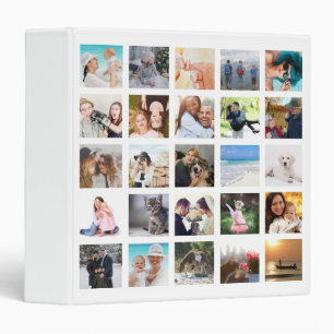 Custom 25 Square Photo Grid Collage Binder