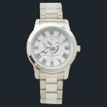 Custom 25 Years Silver Wedding Anniversary Watch<br><div class="desc">25th Silver Wedding Anniversary Watch - Beautiful and modern design.</div>